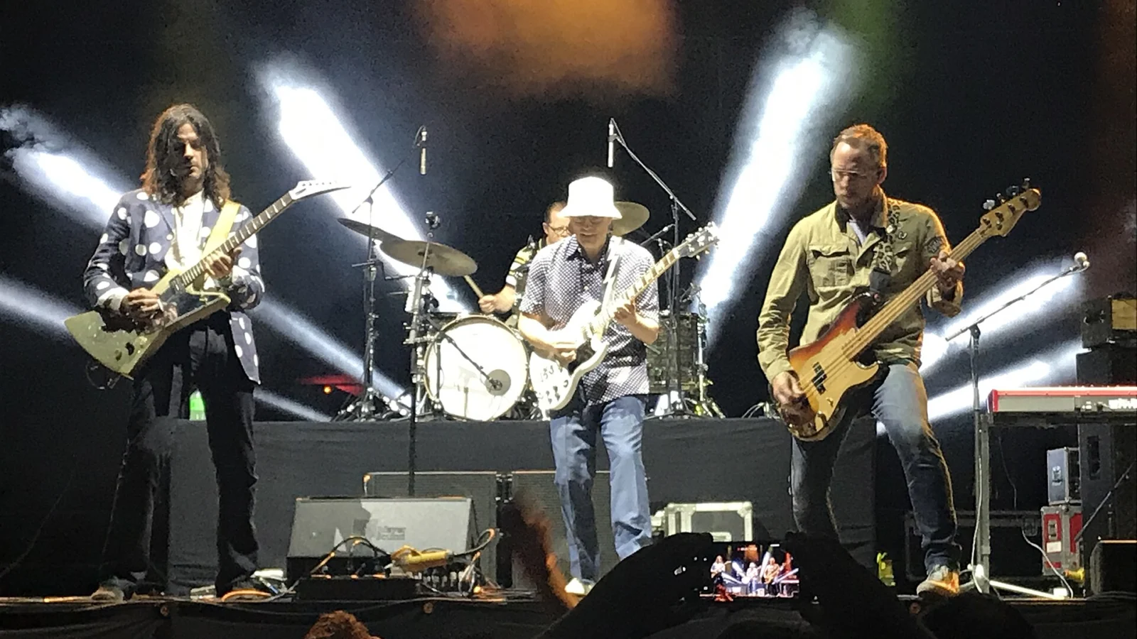 The band Weezer performing at Musikfest in Bethlehem , Pennsylvania on August 5, 2019.