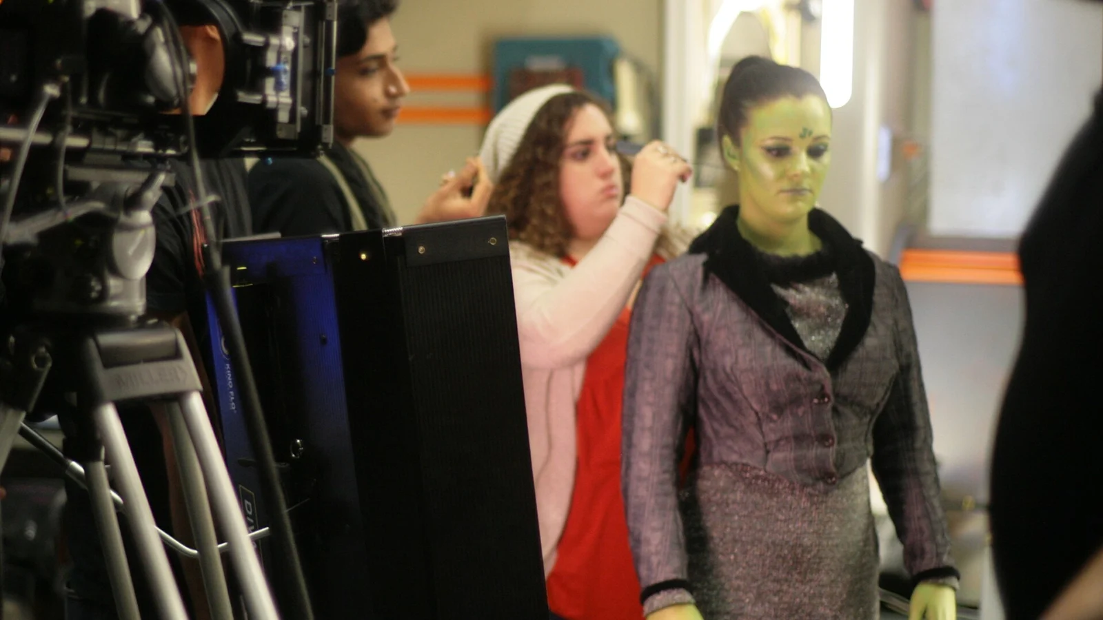 Student film shoot on set 2012