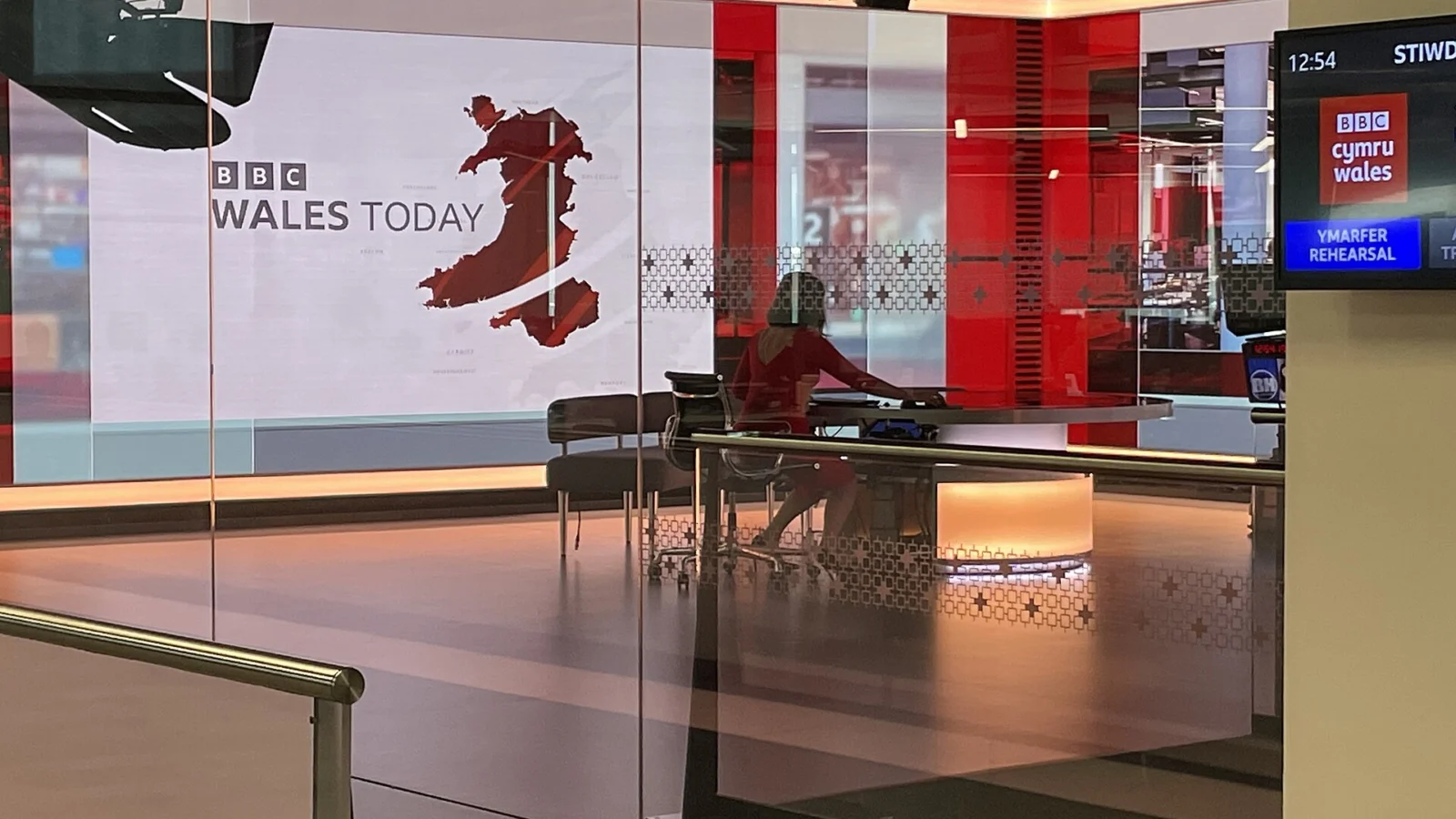 Television news studio