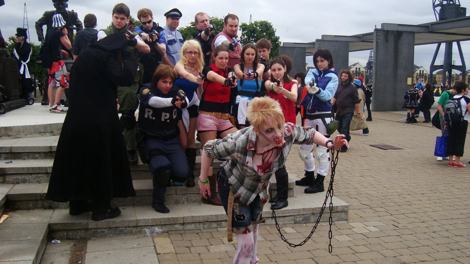 Resident Evil characters at a fan convention